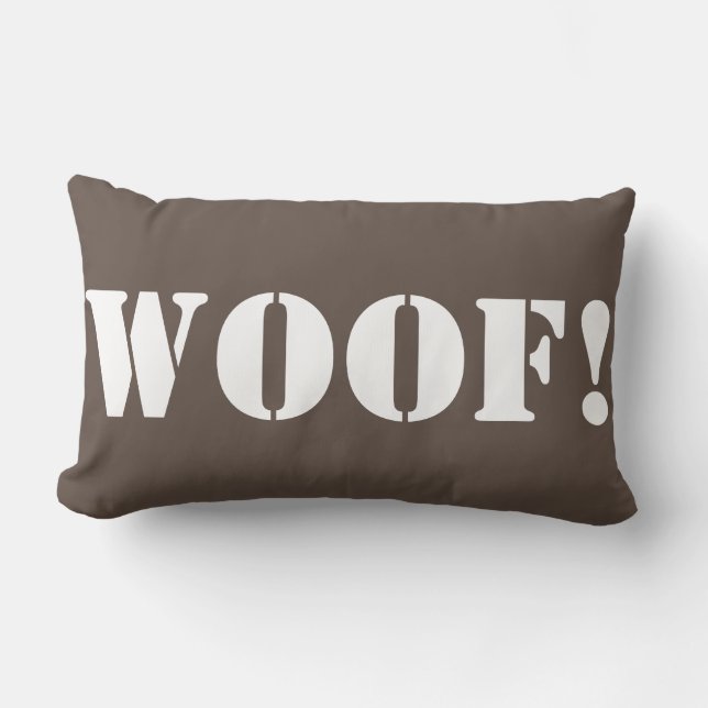 Woof! - dekorativt dekorativ kudde (Framsida)