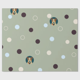 Woof-dot Jade — Förfinad terrier och cirkelmönster Presentpapper