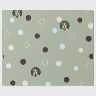 Woof-dot Jade — Förfinad terrier och cirkelmönster Presentpapper