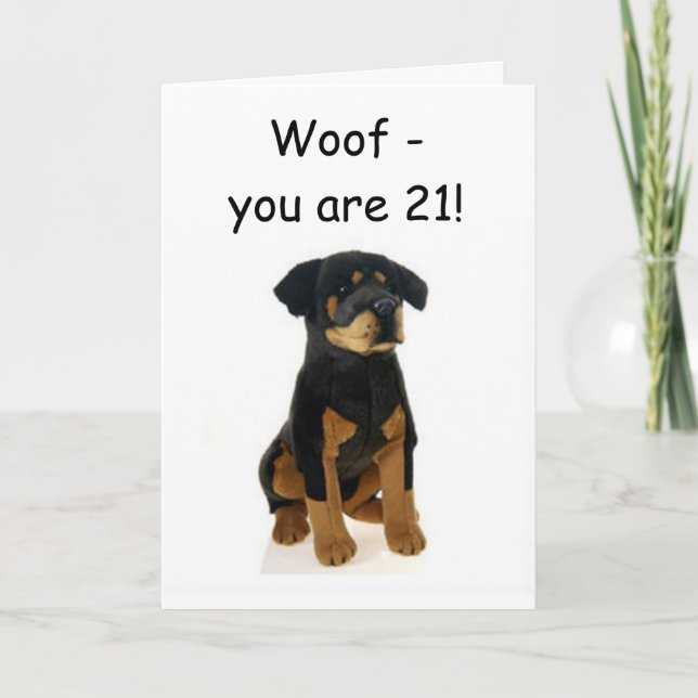 WOOF - DU ÄR 21! MYCKET GOD TID KORT (Framsida)