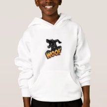 Woof Hund Illustration Boys’ Hoodie