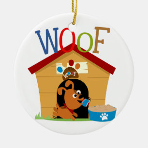 Woof Hund Julgransprydnad Keramik