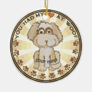 Woof Hund Julgransprydnad Keramik
