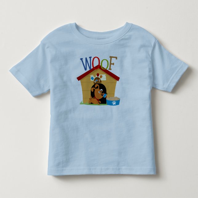 Woof Hund T-shirt (Framsida)