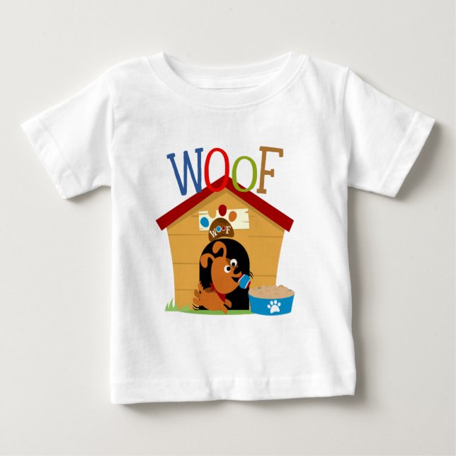 Woof Hund T-shirt (Framsida)