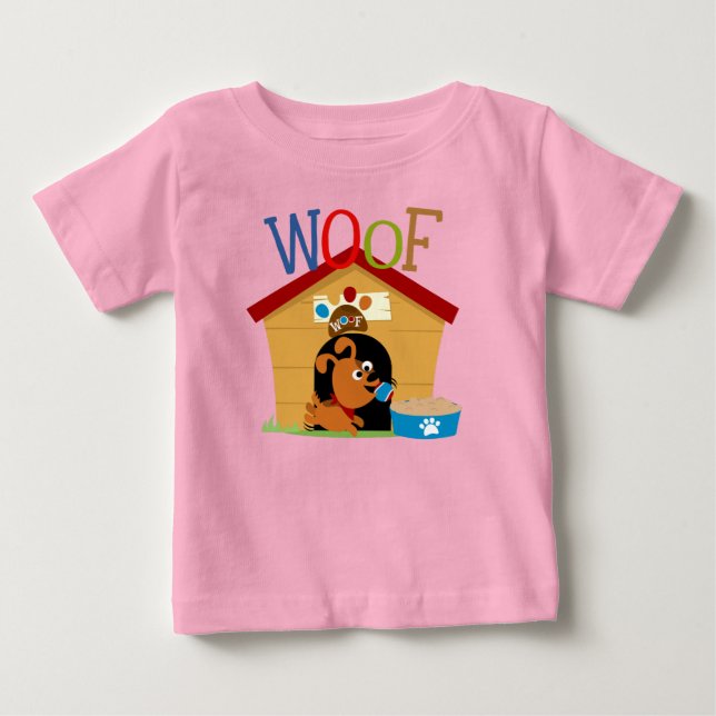 Woof Hund T Shirt (Framsida)