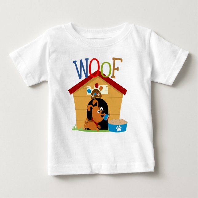 Woof Hund T-shirt (Framsida)