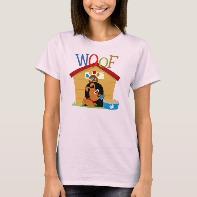 Woof Hund T Shirt (Framsida)