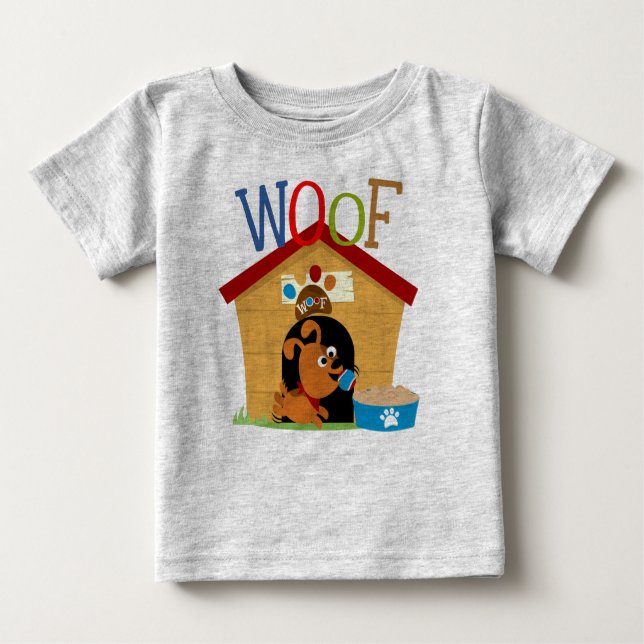 Woof Hund Tee Shirt (Framsida)