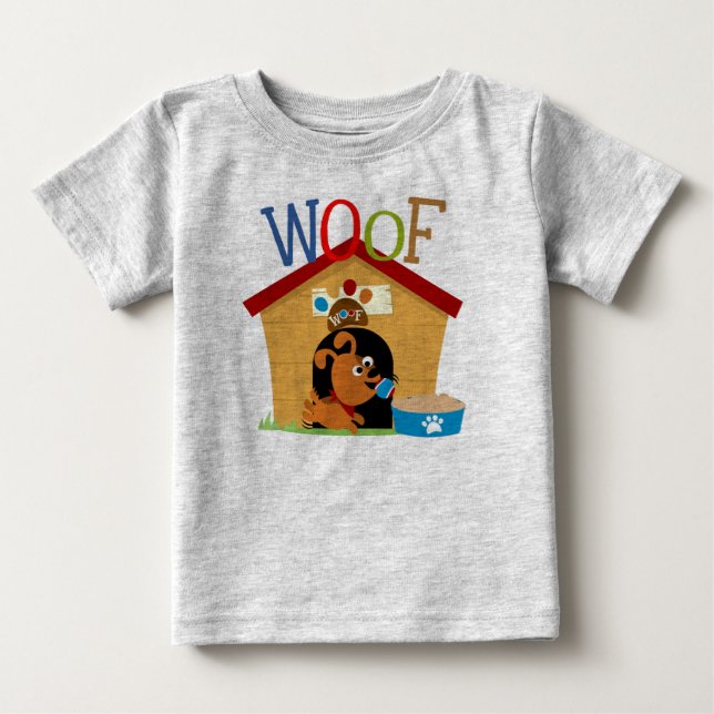 Woof Hund Tee Shirt (Framsida)