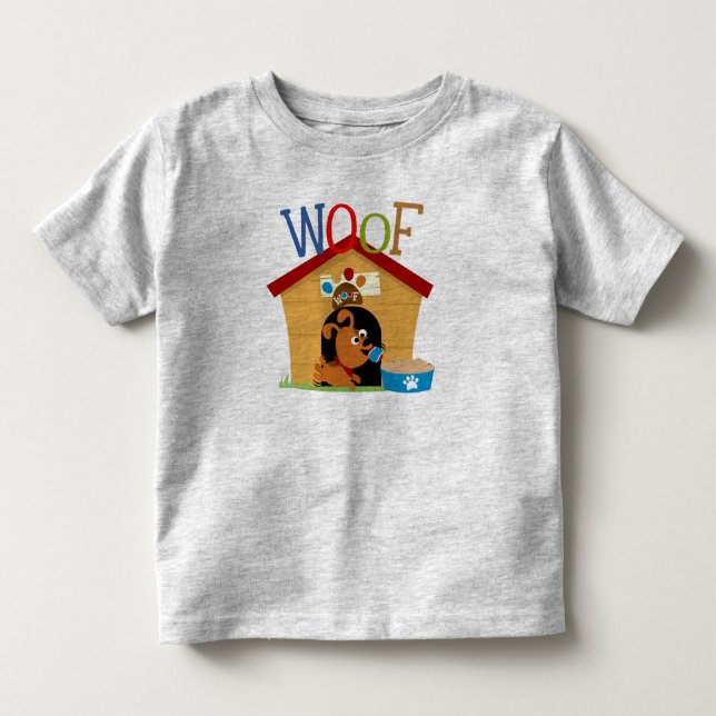 Woof Hund Tee Shirt (Framsida)