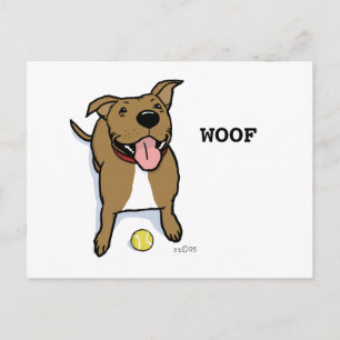 Woof Hund Vykort