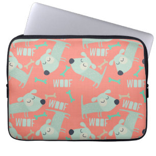 Woof Hundar och Bones Laptop Sleeve