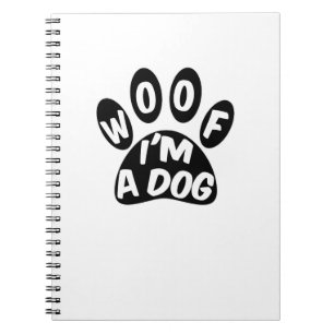 Woof I's A Hund Anteckningsbok Med Spiral