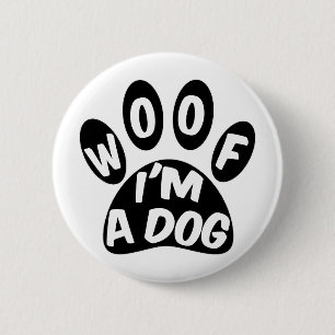Woof I's A Hund Knapp