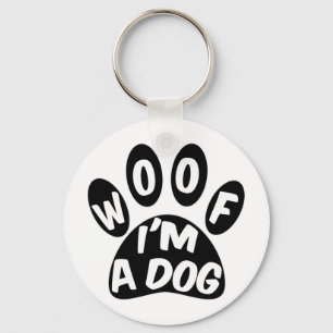 Woof I's A Hund Nyckelring