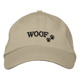WOOF - Paw Print Embroized Hat Broderad Keps