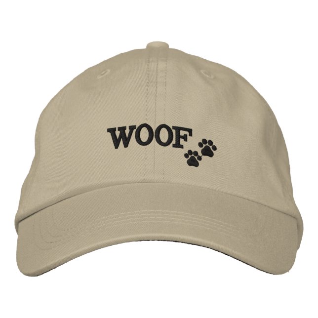 WOOF - Paw Print Embroized Hat Broderad Keps (Framsida)