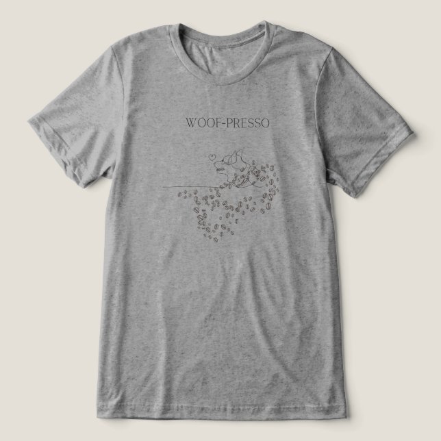 Woof-presso Hundälskare T-Shirt (Design Framsida)