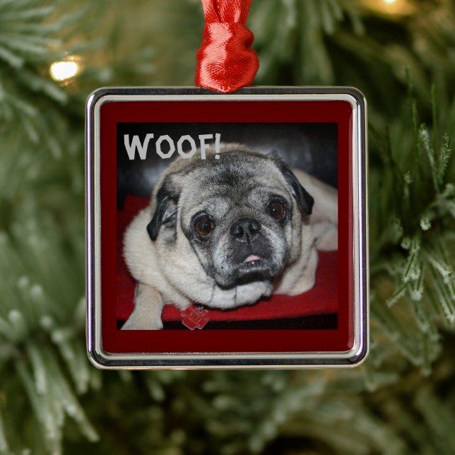 Woof, Pug Ornament (Träd)