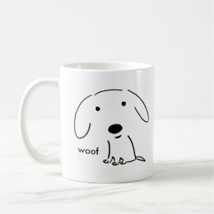 Woof Puppy Hund   Cute Anpassningsbar Kaffemugg