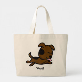Woof Puppy Joy Tote Bag Jumbo Tygkasse