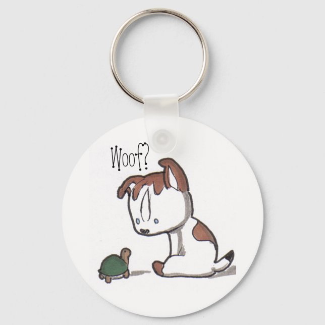 Woof? Puppy Keychain! Nyckelring (Framsida)