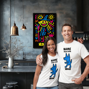 Woof Rolig Hund T-Shirt – Anpassad Hundgäng Design