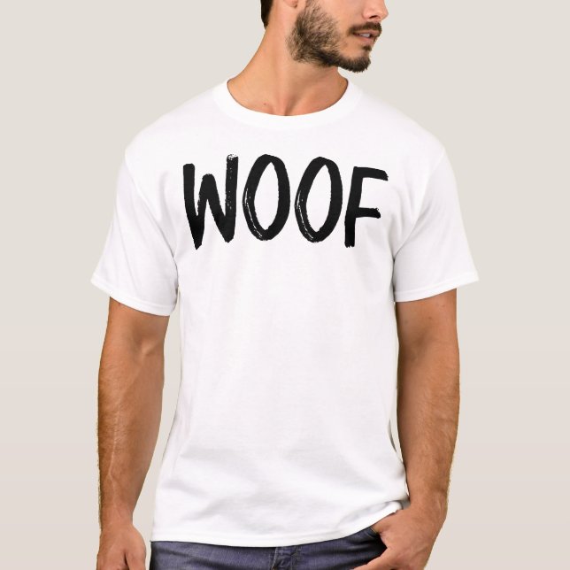 Woof Sticker T Shirt (Framsida)