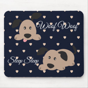 Woof Sviloläge Polka-punktens musknapp Musmatta