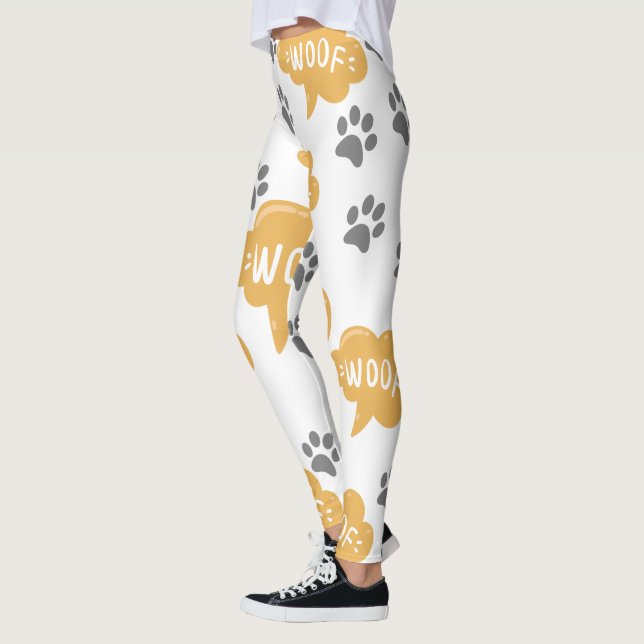 Woof & Tassar - Cute Hund älskare Leggings (Vänster)