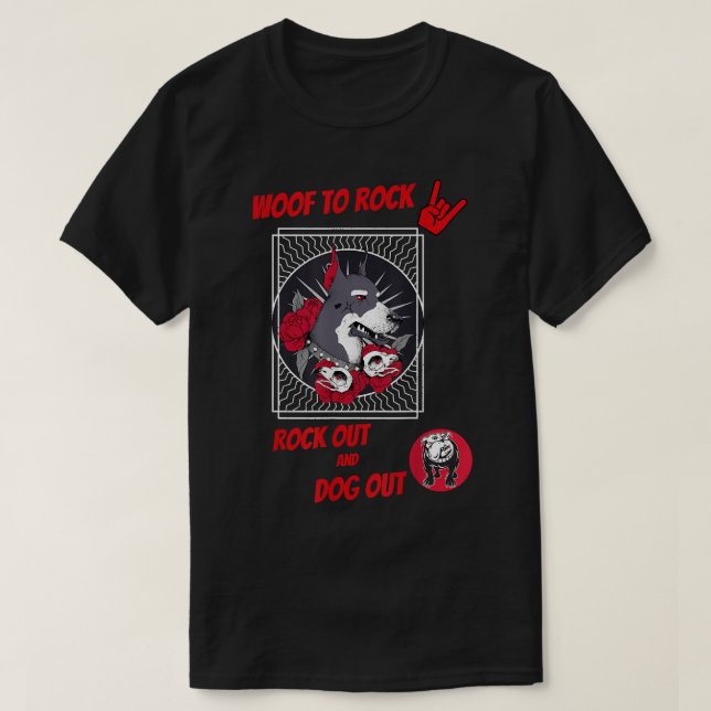 Woof to Sten, Hund Out  T Shirt (Design framsida)