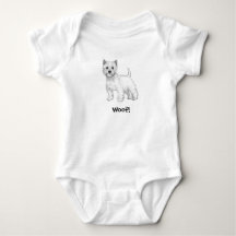 Woof! VovvebabyBodysuit - västra höglands- Terrier