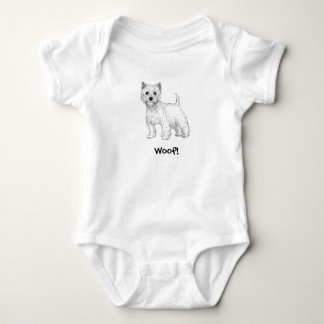 Woof! VovvebabyBodysuit - västra höglands- Terrier T-shirt