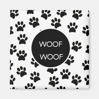 Woof Woof Tass avtryck Magnet
