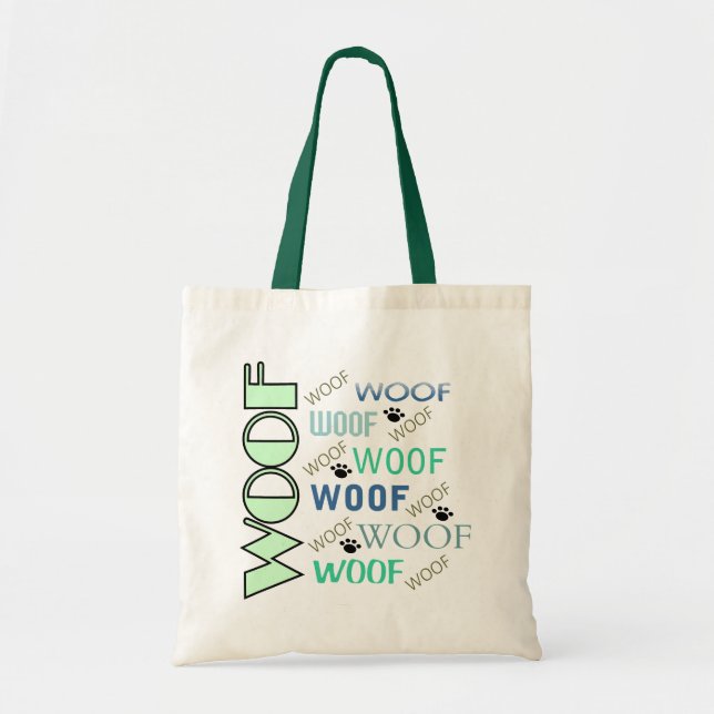 WOOF & WOOF With Tassar Tote Bag Tygkasse (Framsidan)