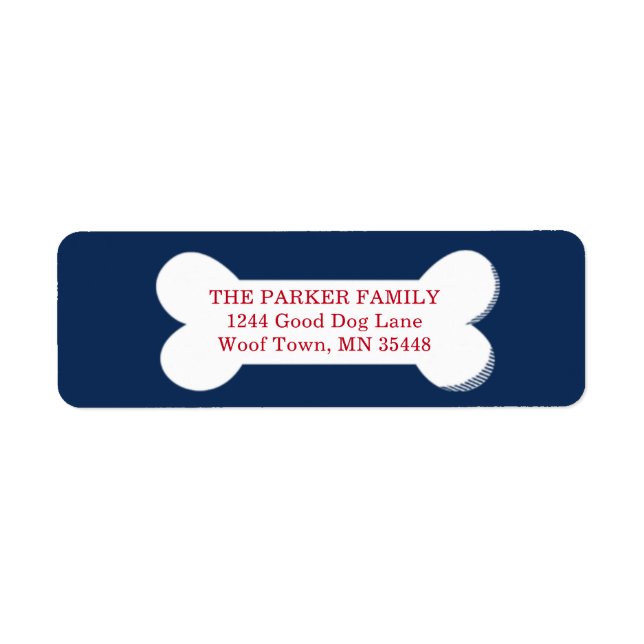 Woof You A God jul Hund Address Label Returadress Etikett (Framsidan)