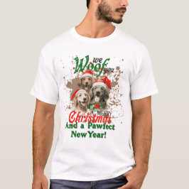 Woof You A God jul Hund T Shirt