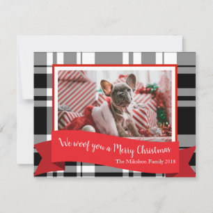 Woof You a God jul Pet Photo Julkort