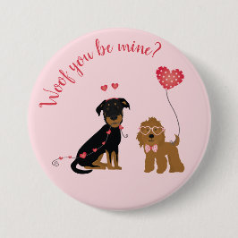 Woof You Be Min Valentine Hundar Knapp