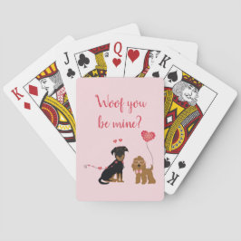 Woof you be Mine Valentine Hundar Casinokort