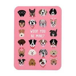 Woof you be my Hund Mönster Magnet