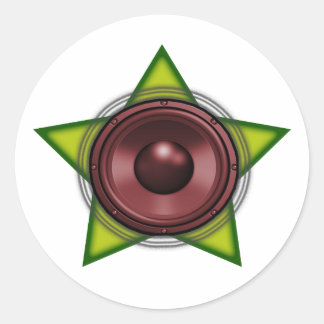 Woofer Rasta star Dub Reggae Dubstep Runt Klistermärke