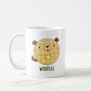 Woofles Funny Doggy Waffle Pun Kaffemugg