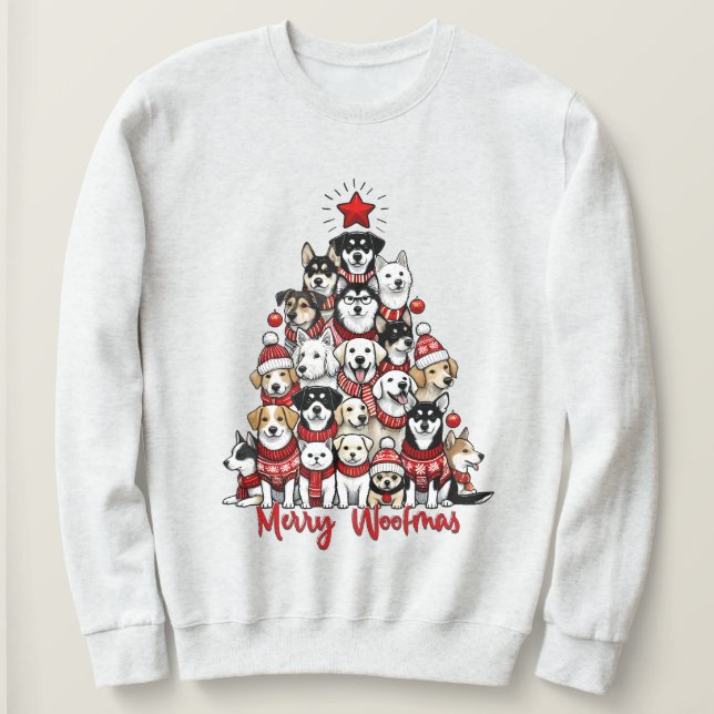Woofmas julgran ful t shirt (Design framsida)