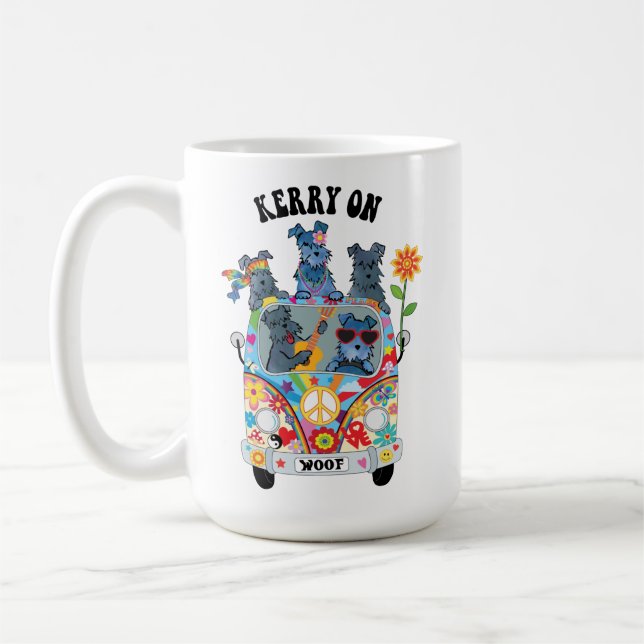 Woofstock Kerry Blue Terrier Coffee Mugg (Vänster)