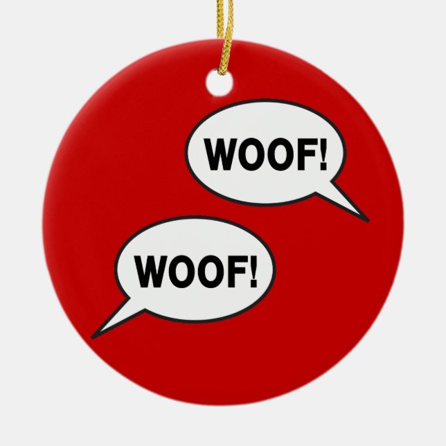 WoofWoof Julgransprydnad Keramik (Framsidan)
