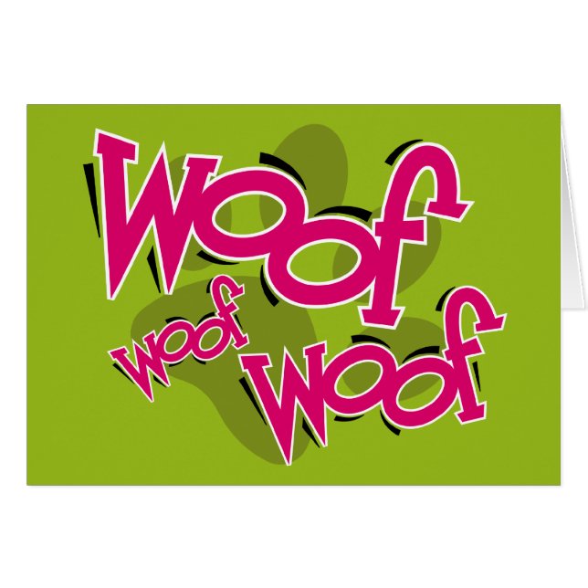 WoofWoofkort Hälsningskort (Framsidan Horizontal)