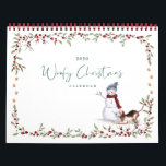 Woofy jul Cute Watercolor Naughty Hundar Kalender<br><div class="desc">Den gryliga julkalender som varje månad i kalendern innehåller en av våra söta och vackra handmålade vattenfärger, eländiga hundar. På baksidan av kalendern finns en röd buffel som heter mönster. Denna eländiga hund julkalender är perfekt för djur älskare och ger en utmärkt gåva. Alla illustrationer är handritade originalbilder av Moodthology....</div>