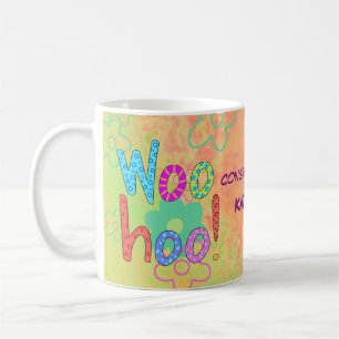Woohoo Grattis Namn Personlig Graphic Kaffemugg